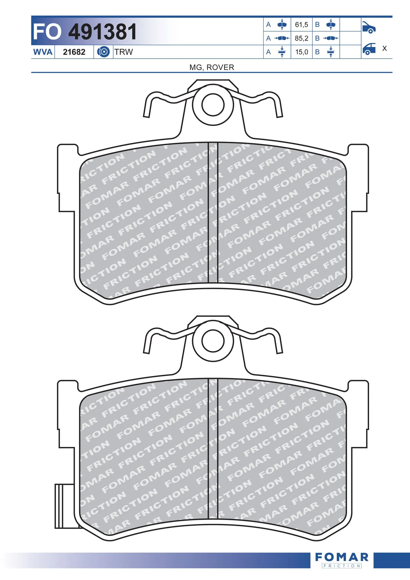 Brake Pad Set, disc brake